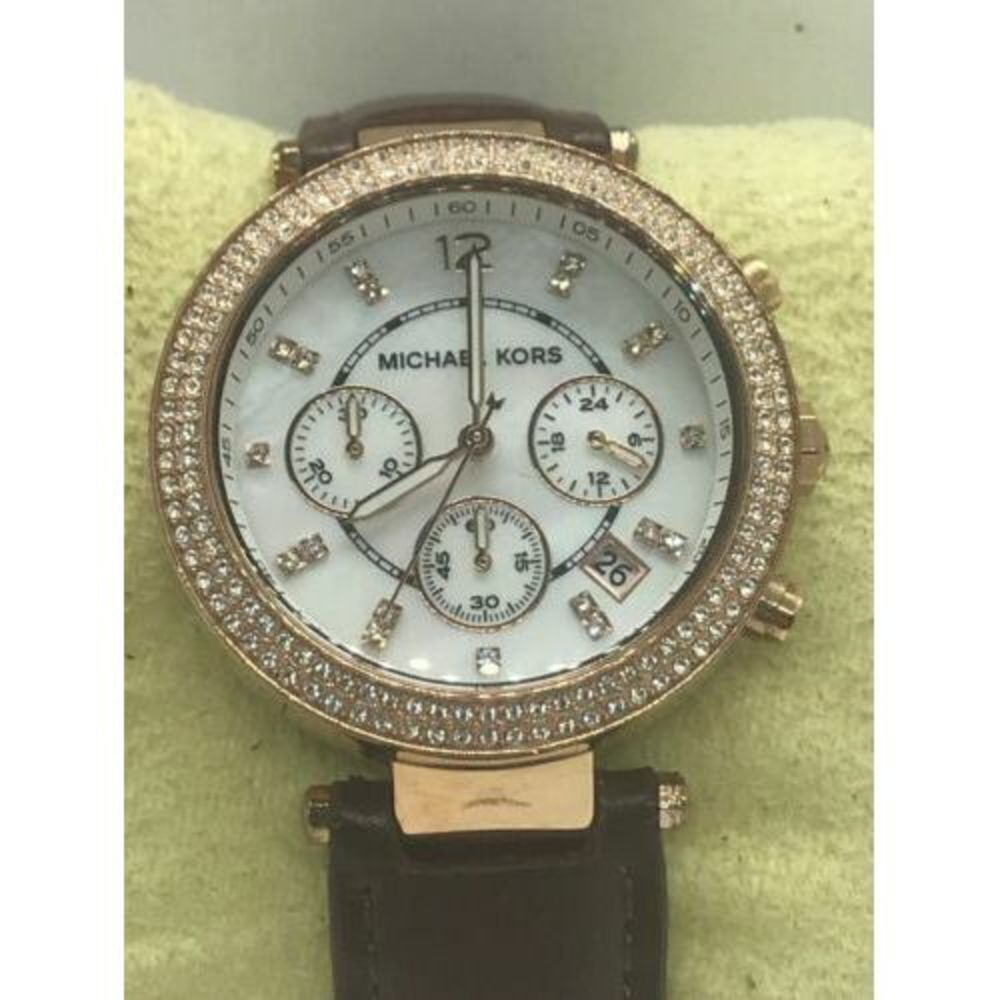 Michael Kors MK5491 Women's Watch Analog Chronograph Mother of Pearl Dial D167